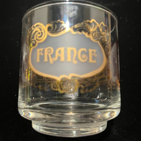 Vtg TWA World Destinations Glasses Set Of 4 Hong Kong France England Greece MCM - Picture 5 of 10